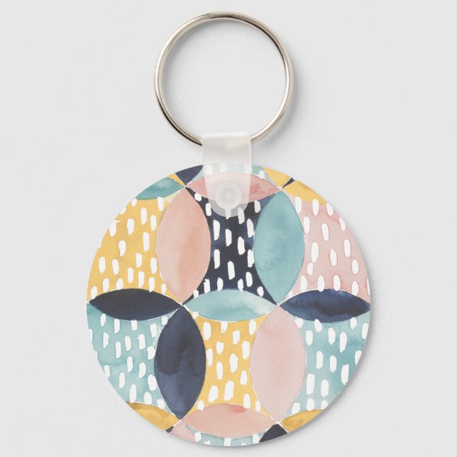 Abstract Circle Pattern Keychain (Front)