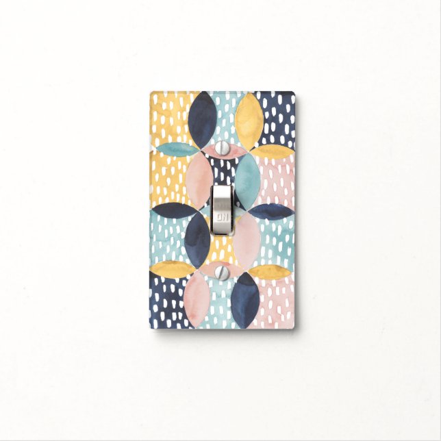 Abstract Circle Pattern Light Switch Cover (In Situ)