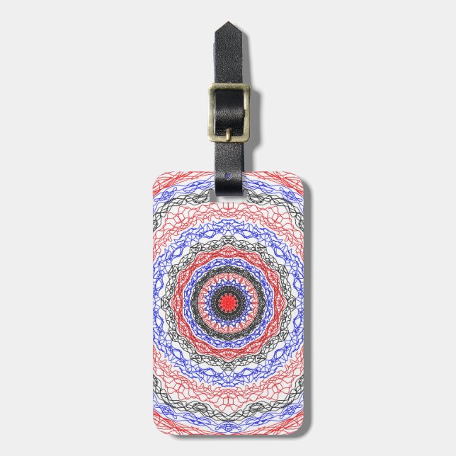 Abstract Circle Pattern Luggage Tag (Front Vertical)