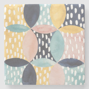Abstract Circle Pattern Stone Coaster