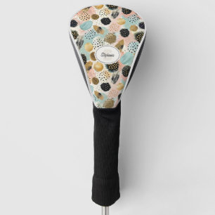 Abstract Circle Pattern -with Glitter & Speckles 2 Golf Head Cover