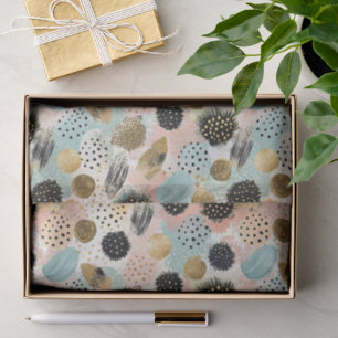 Abstract Circle Pattern -with Glitter & Speckles 2 Tissue Paper