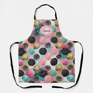 Abstract Circle Pattern -with Glitter & Speckles Apron