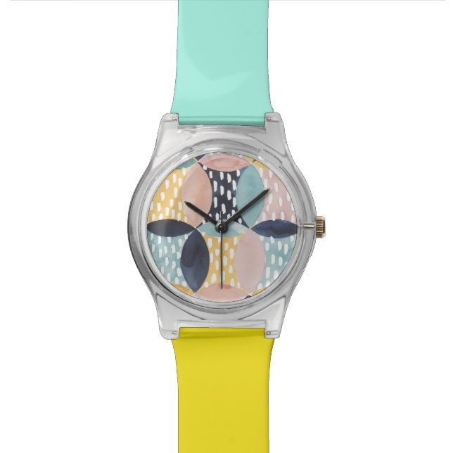Abstract Circle Pattern Wristwatch (Close Up)