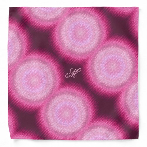 Abstract circle vitrage pink texture bandana