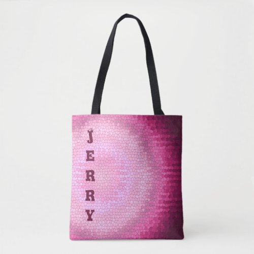 Abstract circle vitrage pink textureName Tote Bag