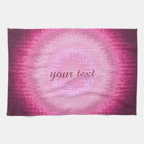 Abstract circle vitrage pink texture towel