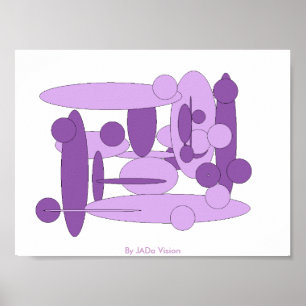 Abstract Circles and Ovals Poster