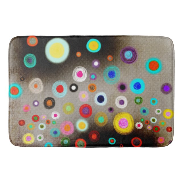 ABSTRACT CIRCLES BATHROOM MAT (Front)