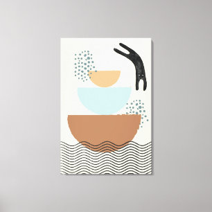 Abstract circles Cat 1 Canvas Print