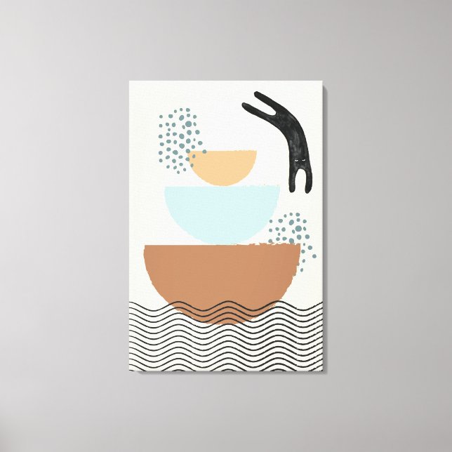 Abstract circles Cat 1 Canvas Print (Front)