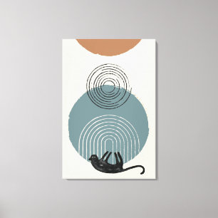 Abstract circles Cat 2 Canvas Print
