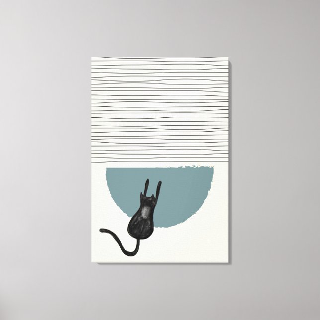 Abstract circles Cat 3 Canvas Print (Front)
