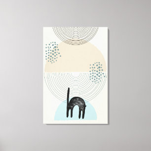 Abstract circles Cat 4 Canvas Print