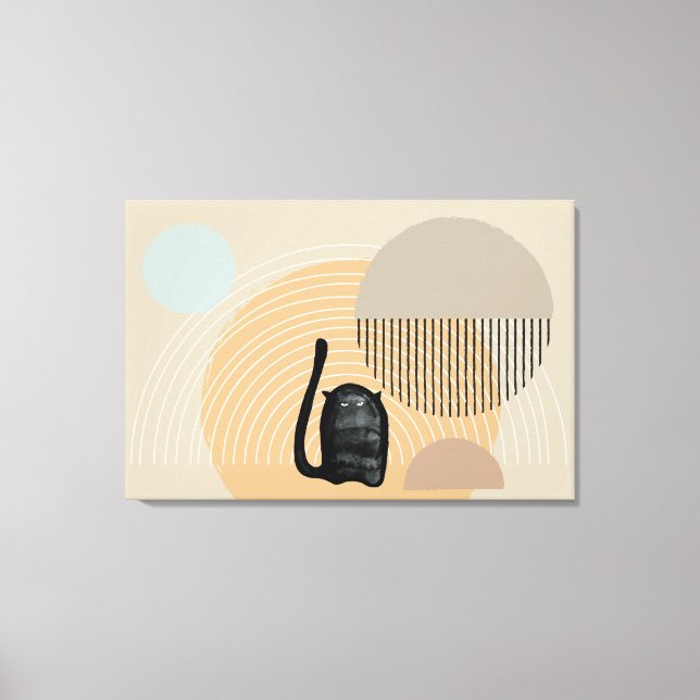 Abstract circles Cat 8 Canvas Print (Front)