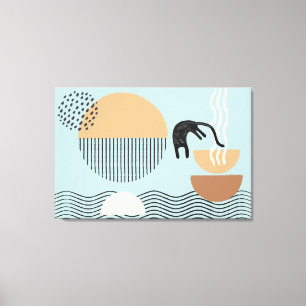 Abstract circles Cat 9 Canvas Print