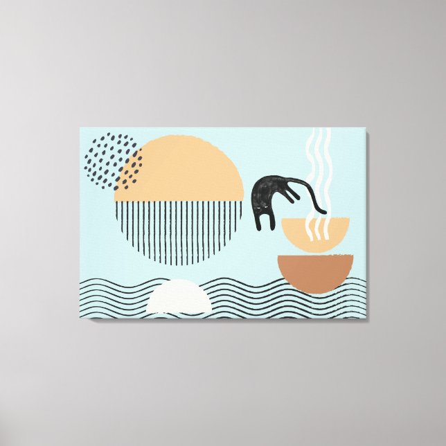 Abstract circles Cat 9 Canvas Print (Front)