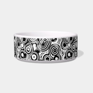 abstract circles cat food bowl