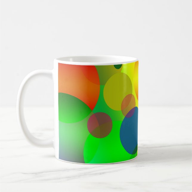 ABSTRACT CIRCLES COFFEE MUG (Left)