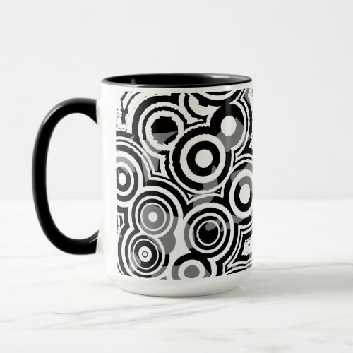 abstract circles coffee mug