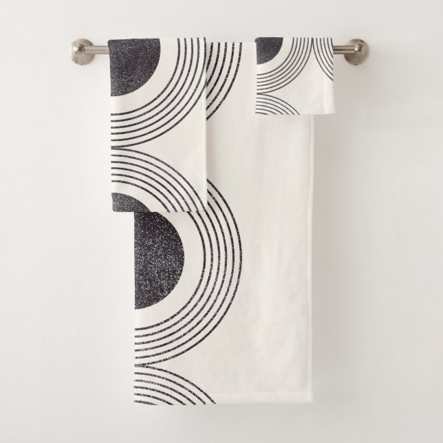 Abstract circles composition bath towel set (Insitu)
