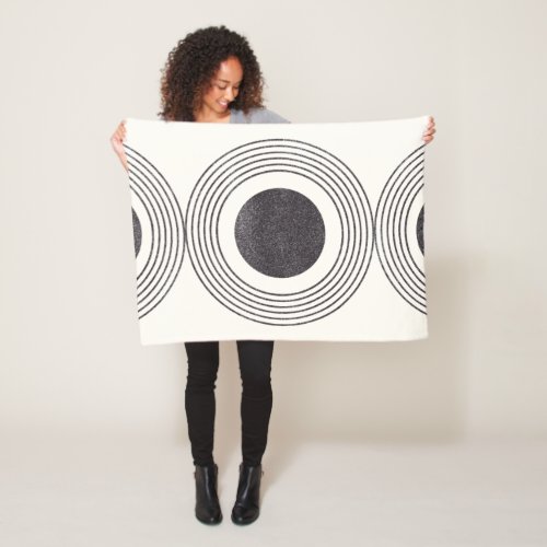 Abstract circles composition fleece blanket