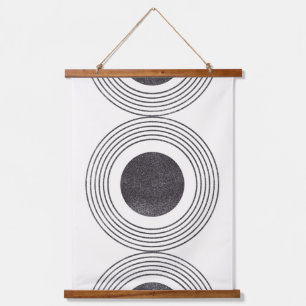 Abstract circles composition hanging tapestry