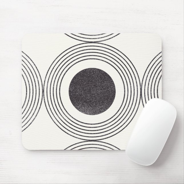 Abstract circles composition mouse pad (With Mouse)
