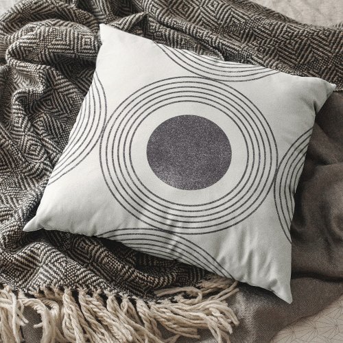 Abstract circles composition throw pillow