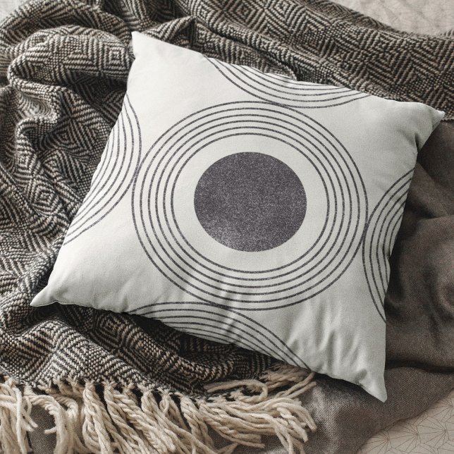 Abstract circles composition throw pillow (Creator Uploaded)