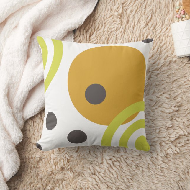 Abstract circles dots  throw pillow (Blanket)