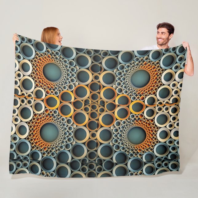 Abstract Circles Geometric Blanket (In Situ)