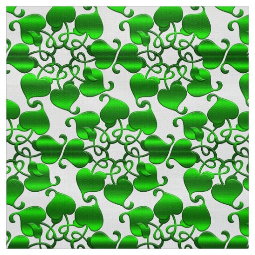 Abstract circles green element fabric