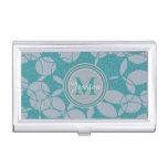 Abstract Circles in Blue Personalised Business Card Case