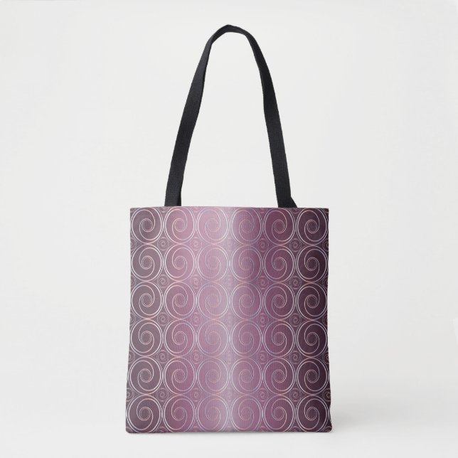 Abstract Circles japanese purple pattern. Tote Bag (Front)