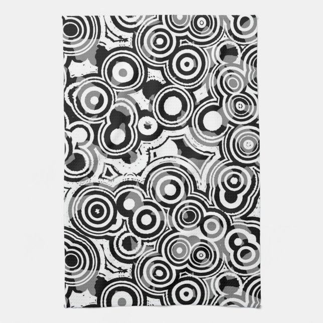 abstract circles kitchen towel (Vertical)