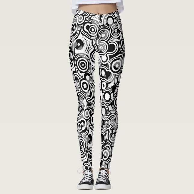 abstract circles leggings (Front)