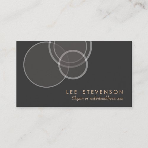 Abstract Circles Modern Profile Business Card