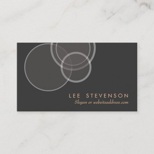 Customizable Abstract Circles Modern Profile Business Card