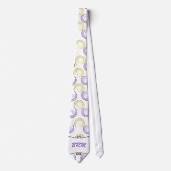 Abstract Circles Monogrammed Tie by capturedbyKC at Zazzle