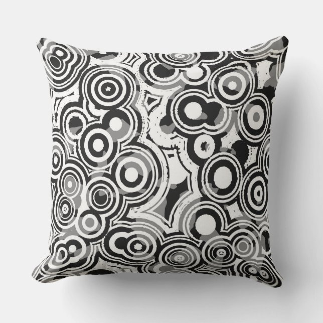 abstract circles outdoor pillow (Front)