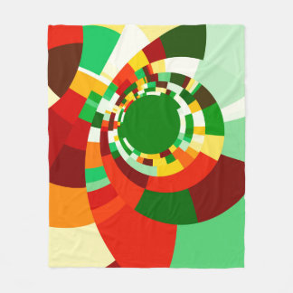 Abstract circles pattern fleece blanket