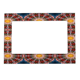 Abstract circles pattern magnetic frame