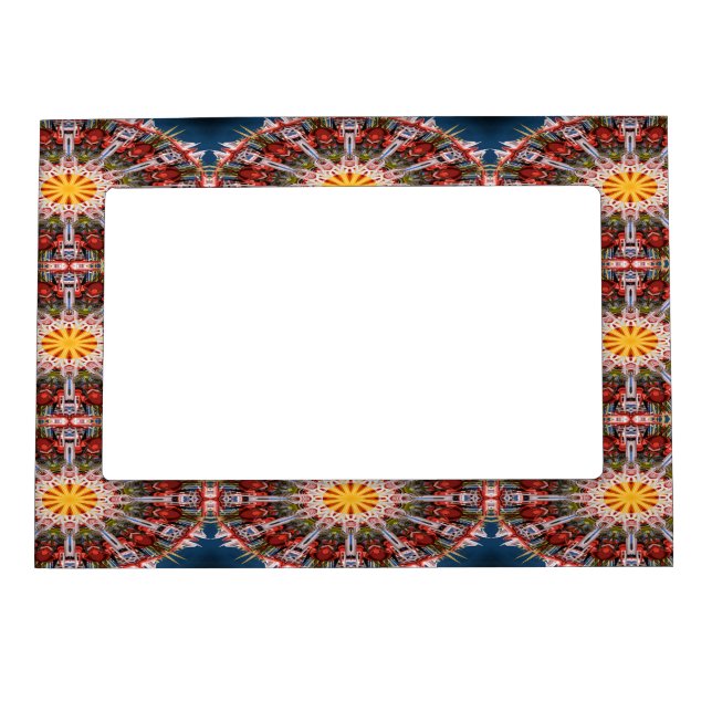 Abstract circles pattern magnetic frame (Front)