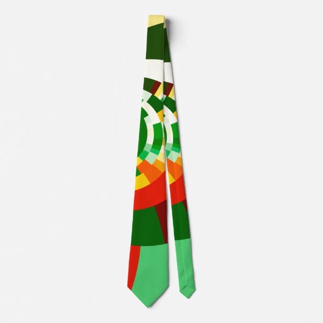 Abstract circles pattern neck tie (Front)