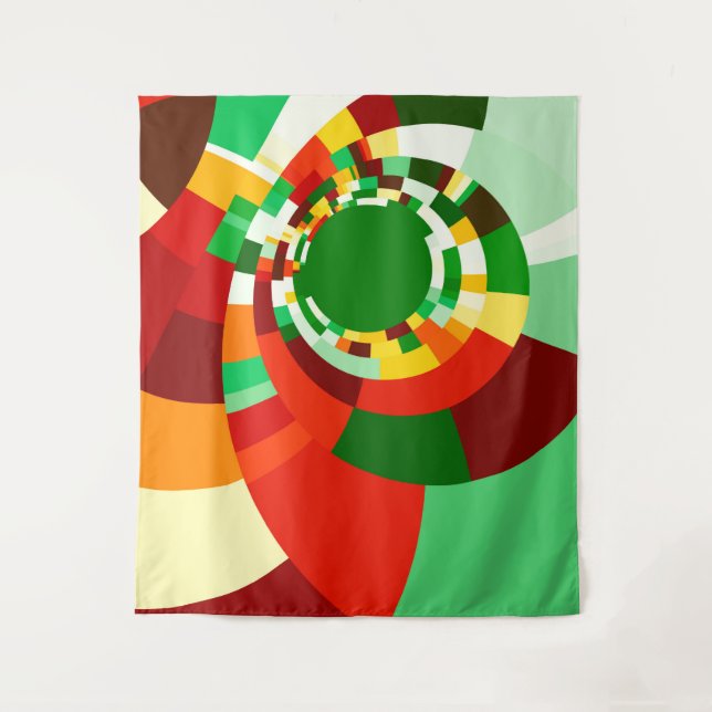 Abstract circles pattern tapestry (Front)