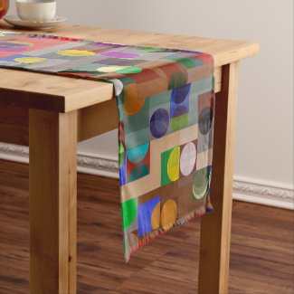 Abstract Circles Patterned Table Runner