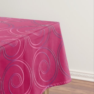 abstract circles red pattern tablecloth