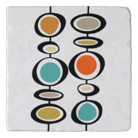 Abstract Circles Retro Mid Century Modern Colorful