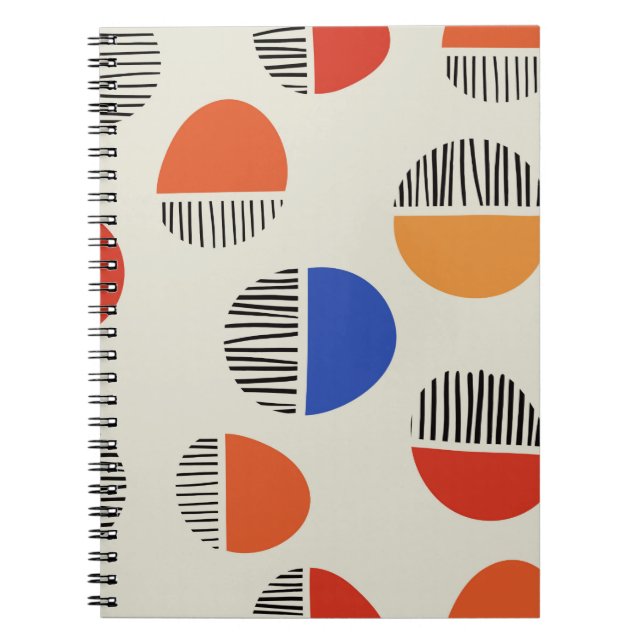 Abstract circles seamless pattern,background with  notebook (Front)